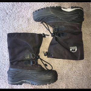 Kids sorel waterproof boots black size 2